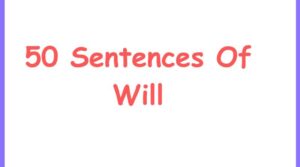 50 Sentences of 'Will'